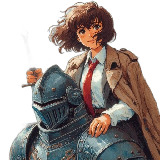 robot, weapon, jacket, sword transparent PNG cut-out