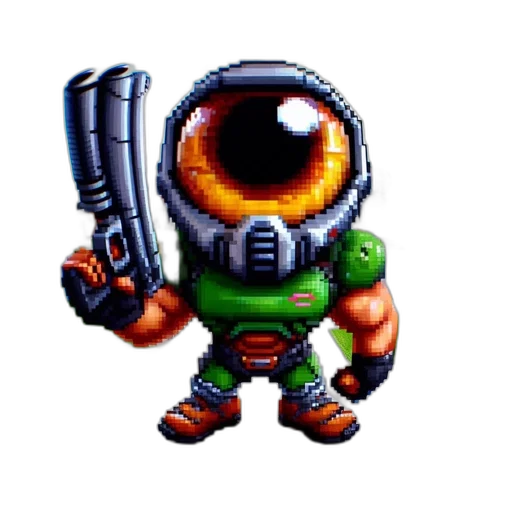 robot, weapon, staff, creature transparent PNG cut-out