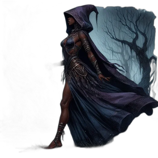 dress, sword, staff, mask transparent PNG cut-out