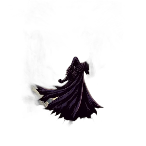 dress, mask, creature, staff transparent PNG cut-out