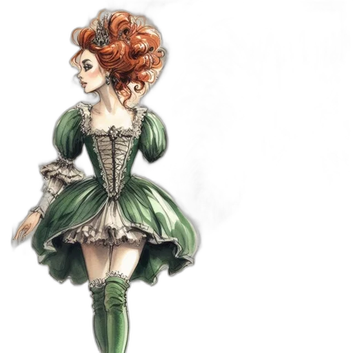dress, concept art, fantasy art, watercolor transparent PNG cut-out