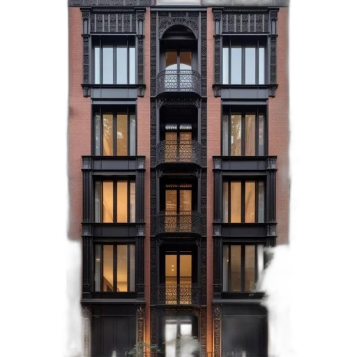building, face, furniture, 3d render transparent PNG cut-out