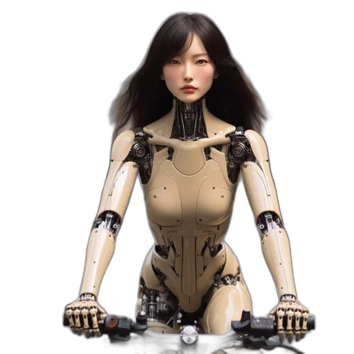 robot, cyberpunk, concept art, 3d render transparent PNG cut-out