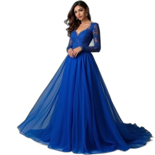 dress, blue, line, lace transparent PNG cut-out