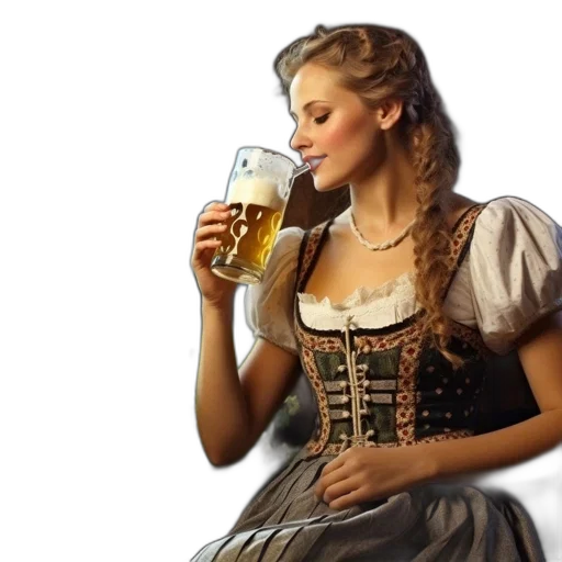 dress, bottle, crown, photorealistic transparent PNG cut-out