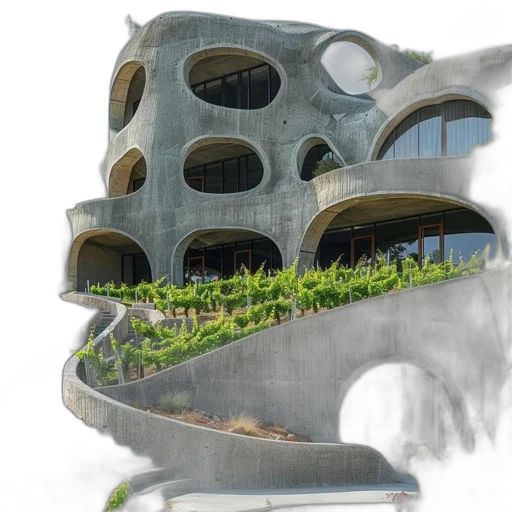 building, mask, 3d render, concept art transparent PNG cut-out