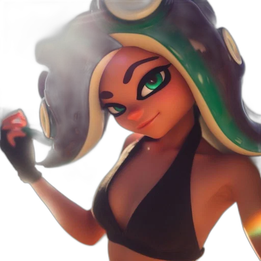 weapon, dress, mask, hair transparent PNG cut-out