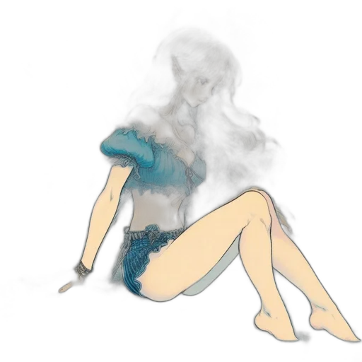 dress, mask, hair, robot transparent PNG cut-out