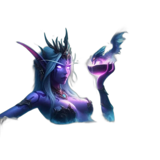 dragon, staff, mask, creature transparent PNG cut-out