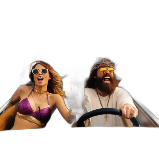 car, concept art, two, individuals transparent PNG cut-out