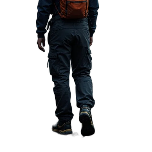 jacket, staff, robot, creature transparent PNG cut-out