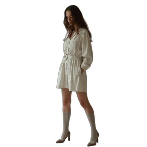 dress, jacket, woman, wearing transparent PNG cut-out