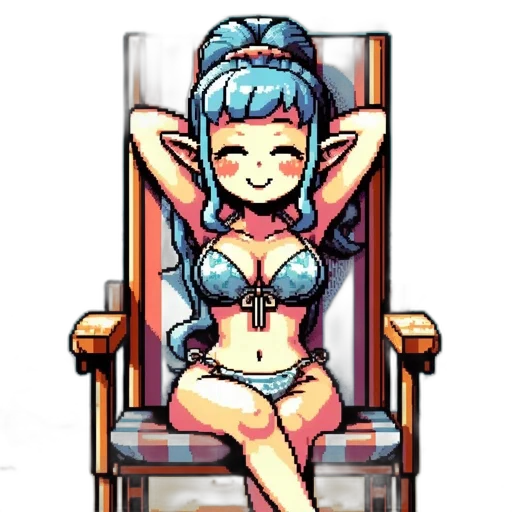 furniture, crown, dress, pixel art transparent PNG cut-out