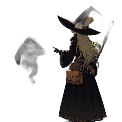 hat, staff, creature, mask transparent PNG cut-out