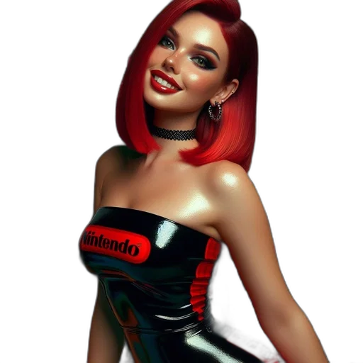 dress, jewelry, photorealistic, comic book art transparent PNG cut-out