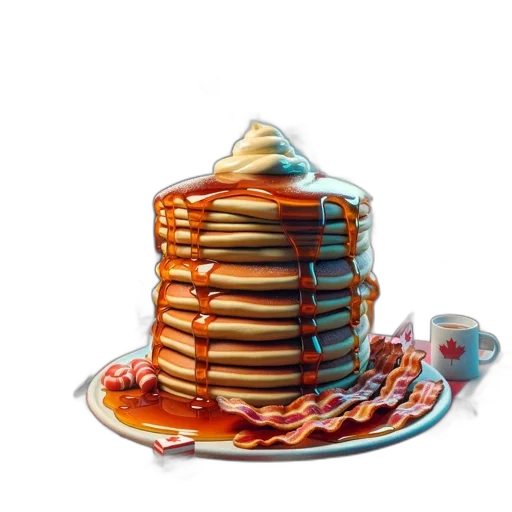 food, hat, 3d render, photorealistic transparent PNG cut-out