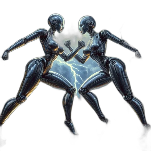 robot, concept art, comic book art, cyberpunk transparent PNG cut-out