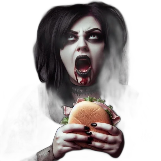 food, face, concept art, photorealistic transparent PNG cut-out