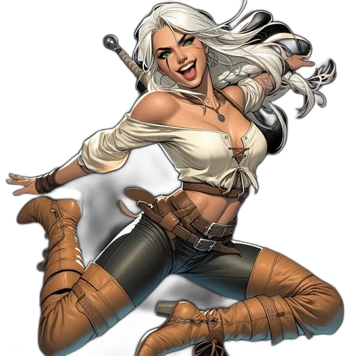 comic book art, concept art, fantasy art, cartoon transparent PNG cut-out