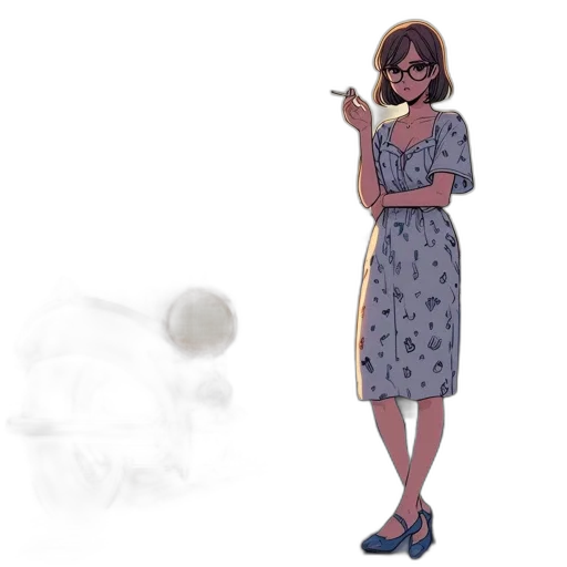 dress, staff, concept art, cartoon transparent PNG cut-out