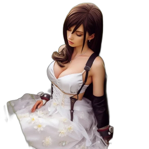 dress, photorealistic, 3d render, concept art transparent PNG cut-out