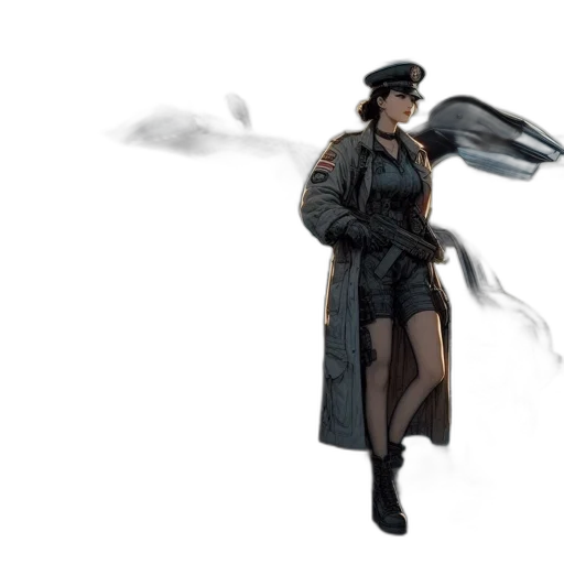 jacket, staff, umbrella, weapon transparent PNG cut-out