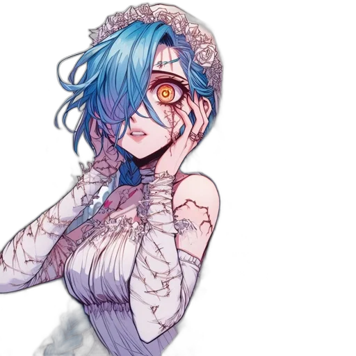 dress, face, robot, crown transparent PNG cut-out