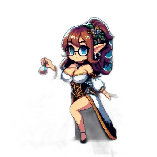 staff, dress, pixel art, fantasy art transparent PNG cut-out