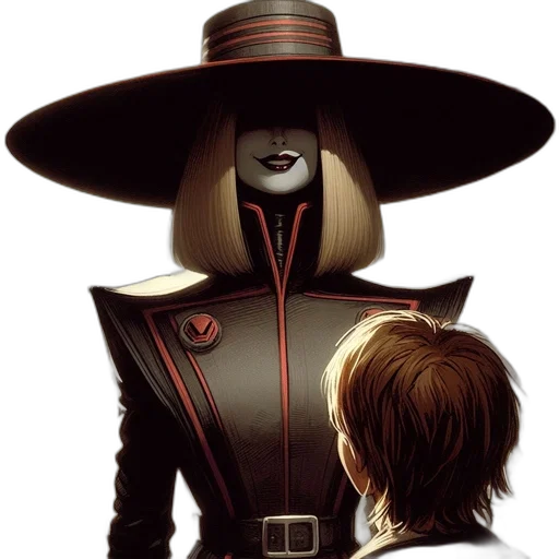 hat, robot, mask, staff transparent PNG cut-out