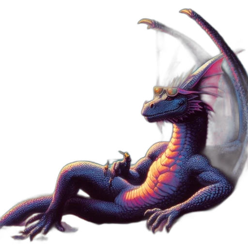 dragon, creature, animal, staff transparent PNG cut-out