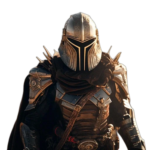 sword, mask, weapon, robot transparent PNG cut-out