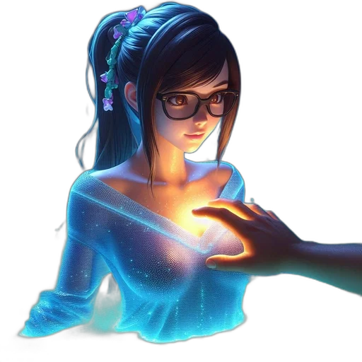 jewelry, dress, staff, fantasy art transparent PNG cut-out