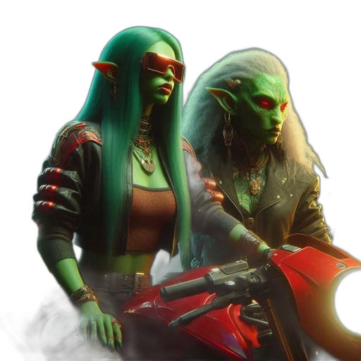 concept art, cyberpunk, 3d render, fantasy art transparent PNG cut-out