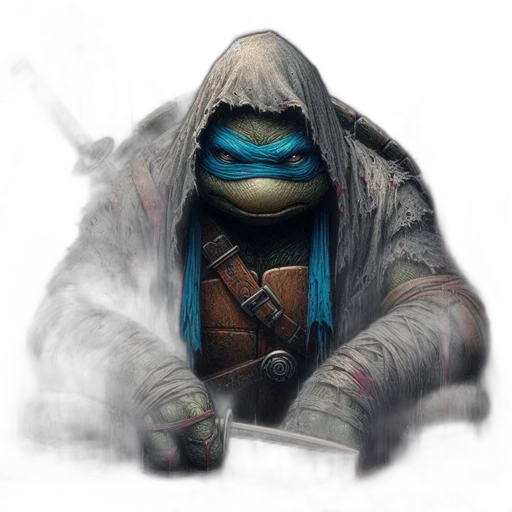 dragon, mask, staff, jacket transparent PNG cut-out