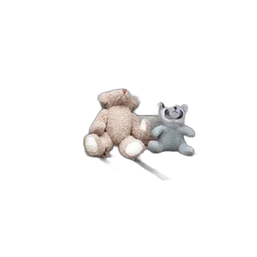 animal, 3d render, two, stuffed transparent PNG cut-out