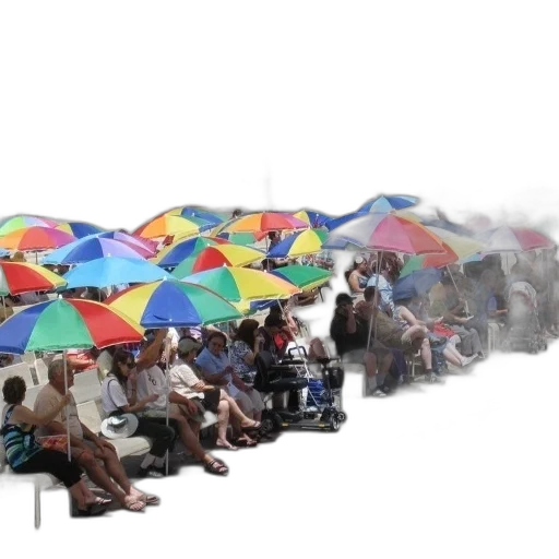 umbrella, photorealistic, 3d render, oil painting transparent PNG cut-out