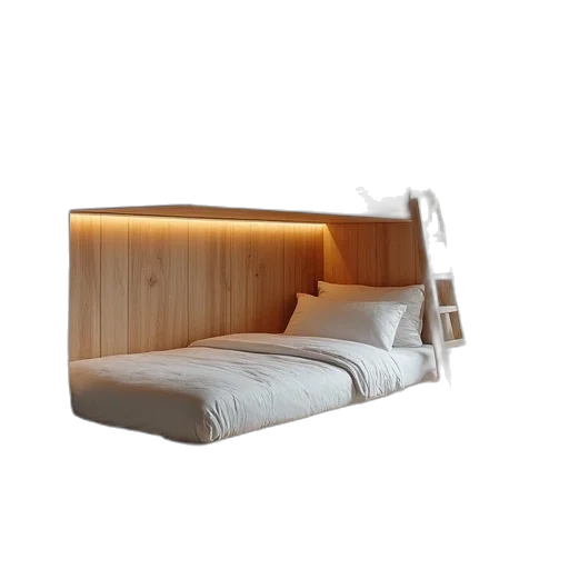 furniture, 3d render, bed, bunks transparent PNG cut-out