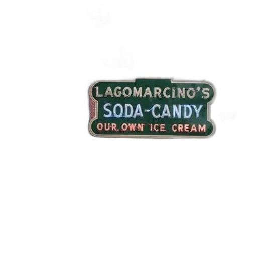 food, vintage, sign, lagomarcino transparent PNG cut-out