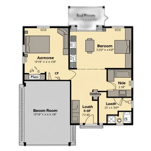 3d render, floor, plans, design transparent PNG cut-out