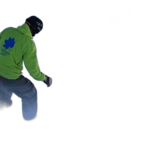 jacket, 3d render, green, snowboarder transparent PNG cut-out