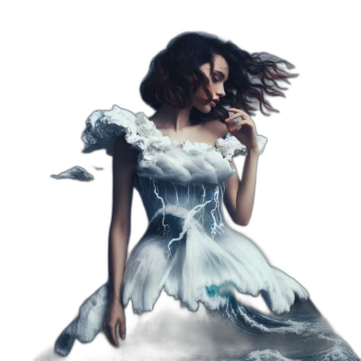 dress, concept art, fantasy art, photorealistic transparent PNG cut-out