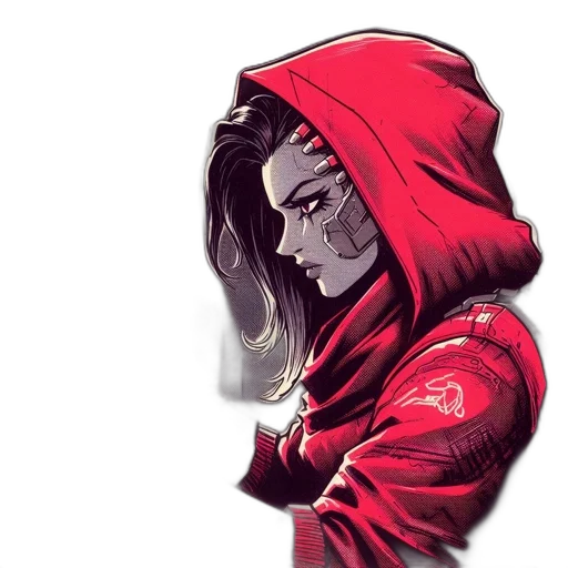 jacket, mask, face, comic book art transparent PNG cut-out