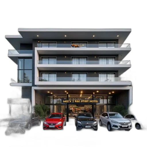 building, 3d render, photorealistic, concept art transparent PNG cut-out