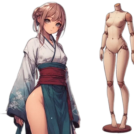 dress, concept art, anime, fantasy art transparent PNG cut-out