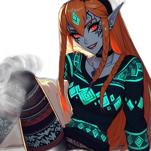 dragon, mask, staff, weapon transparent PNG cut-out