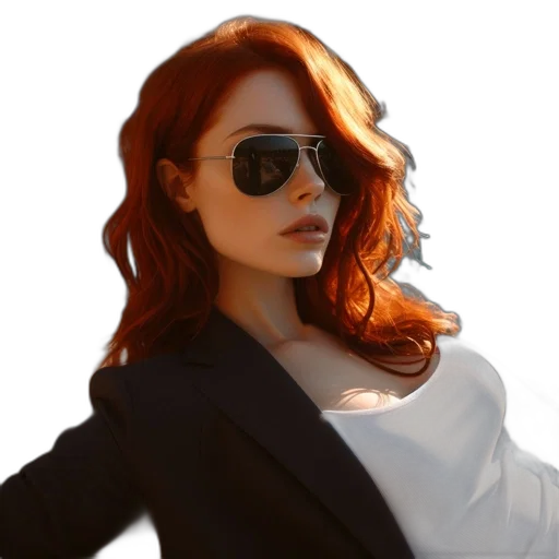 jacket, face, staff, photorealistic transparent PNG cut-out