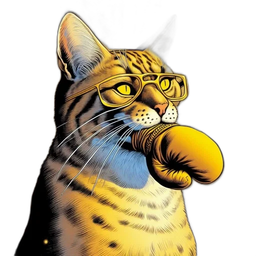 animal, comic book art, concept art, photorealistic transparent PNG cut-out