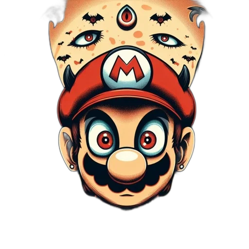 mask, face, 3d render, pixel art transparent PNG cut-out