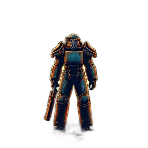 robot, weapon, staff, jacket transparent PNG cut-out