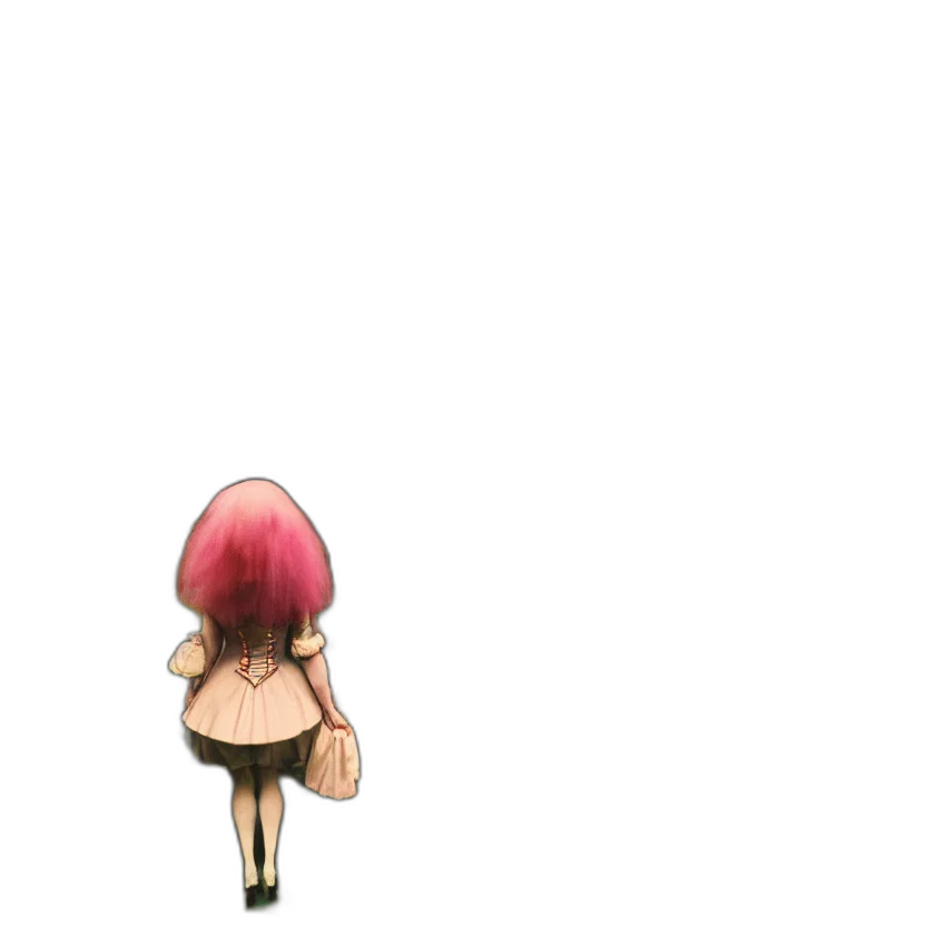hat, dress, creature, staff transparent PNG cut-out
